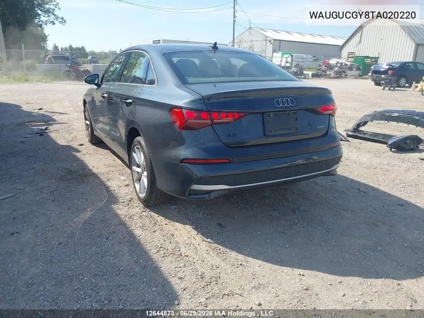 2026 Audi A3 Premium/Premium Plus VIN: WAUGUCGY8TA020220 Lot: 12644873