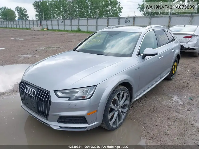 2017 Audi A4 Allroad 2.0T Technik VIN: WA19NAF43HA073839 Lot: 12630321X