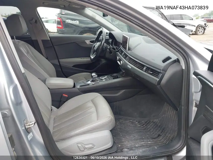 2017 Audi A4 Allroad 2.0T Technik VIN: WA19NAF43HA073839 Lot: 12630321X