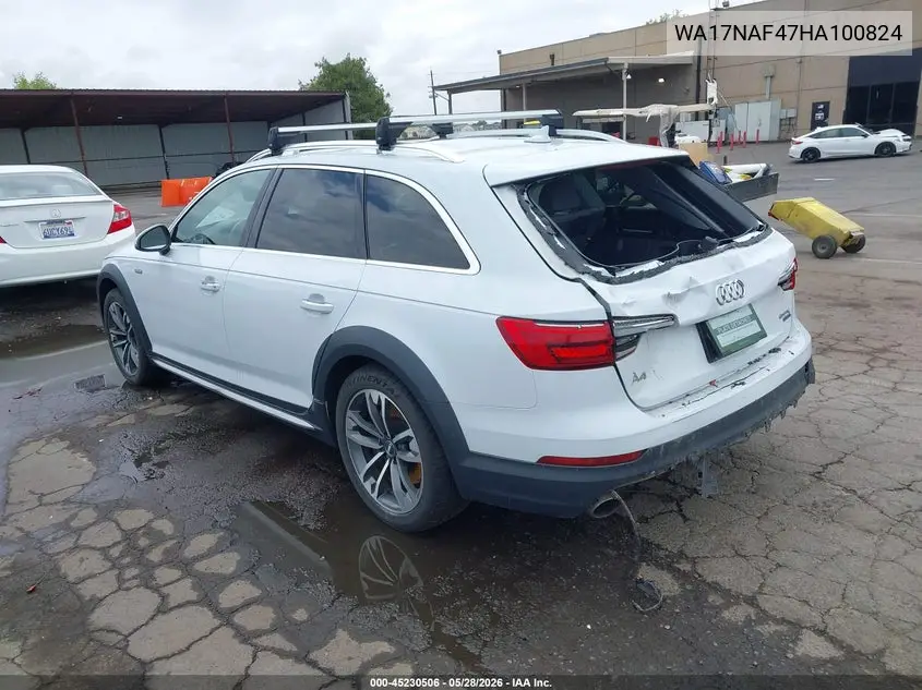 2017 Audi A4 Allroad 2.0T Premium VIN: WA17NAF47HA100824 Lot: 45230506