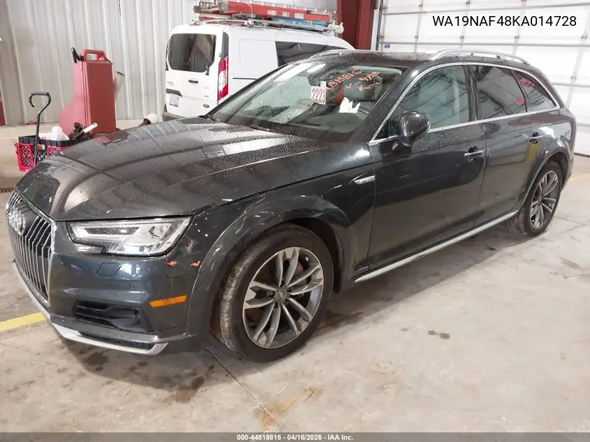 2019 Audi A4 Allroad 45 Premium VIN: WA19NAF48KA014728 Lot: 44818815