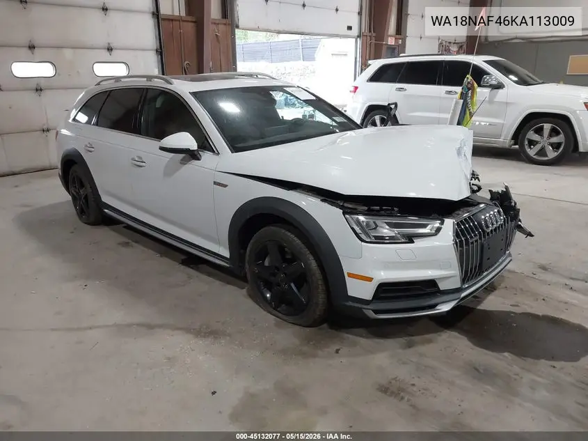 2019 Audi A4 Allroad 45 Premium VIN: WA18NAF46KA113009 Lot: 45132077