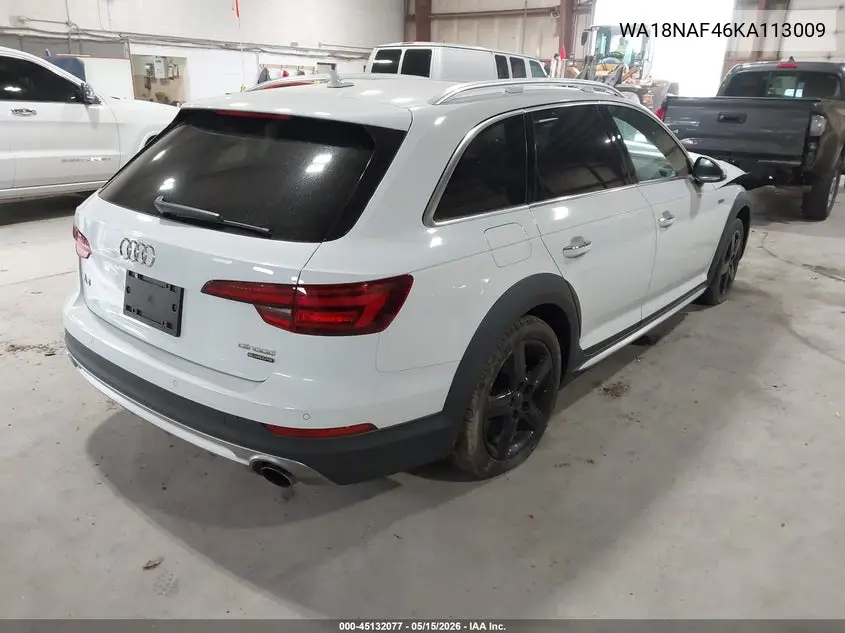 2019 Audi A4 Allroad 45 Premium VIN: WA18NAF46KA113009 Lot: 45132077