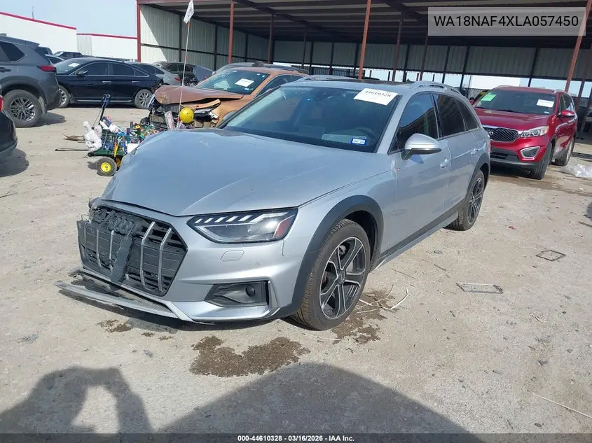 2020 Audi A4 Allroad Premium Plus 45 Tfsi Quattro S Tronic VIN: WA18NAF4XLA057450 Lot: 44610328