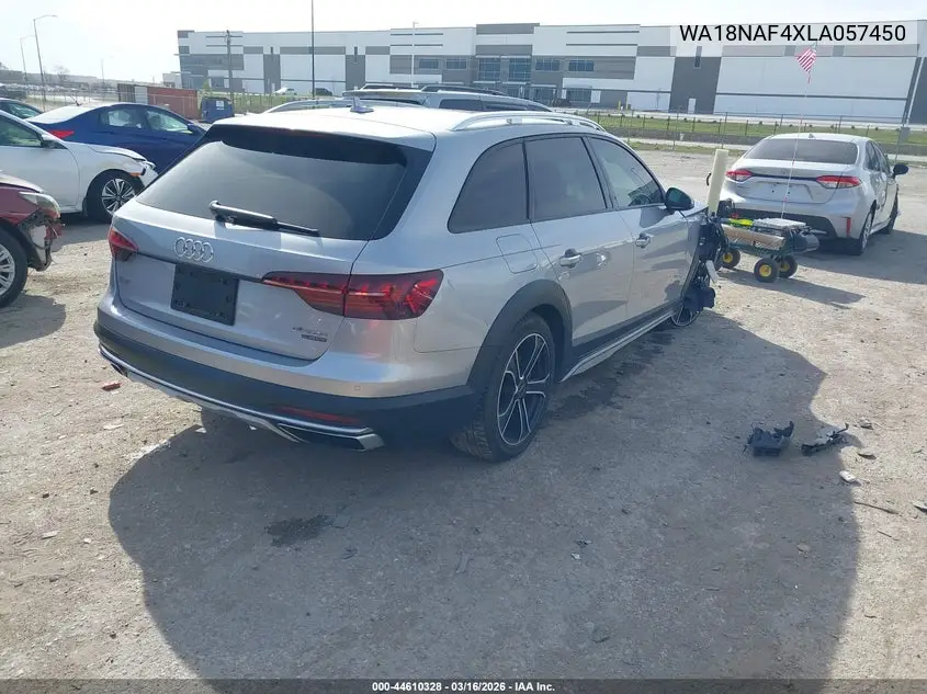 2020 Audi A4 Allroad Premium Plus 45 Tfsi Quattro S Tronic VIN: WA18NAF4XLA057450 Lot: 44610328