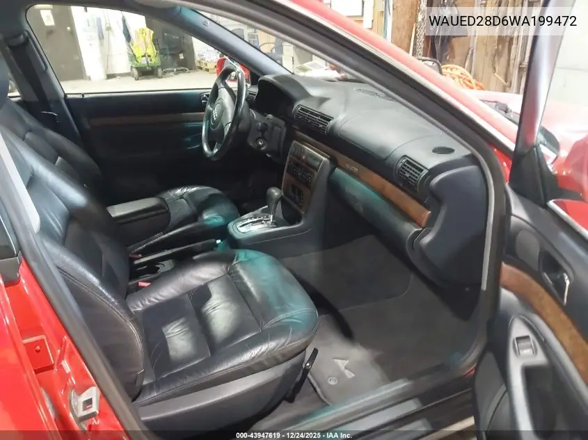 1998 Audi A4 2.8 VIN: WAUED28D6WA199472 Lot: 43947619