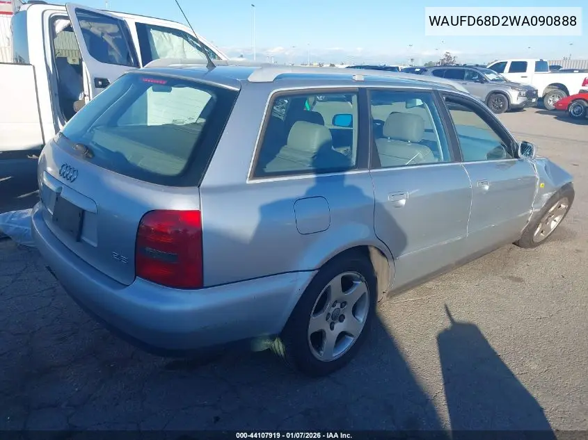 1998 Audi A4 Avant VIN: WAUFD68D2WA090888 Lot: 44107919