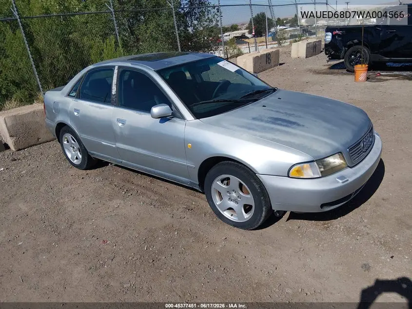1998 Audi A4 2.8 (A5) Quattro/2.8 (M5) Quattro VIN: WAUED68D7WA004566 Lot: 45377451
