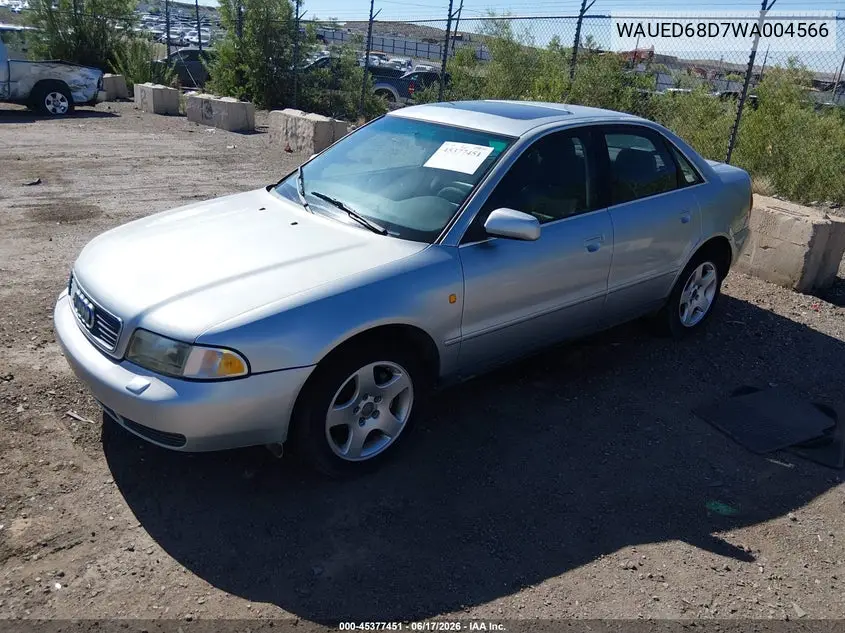 1998 Audi A4 2.8 (A5) Quattro/2.8 (M5) Quattro VIN: WAUED68D7WA004566 Lot: 45377451