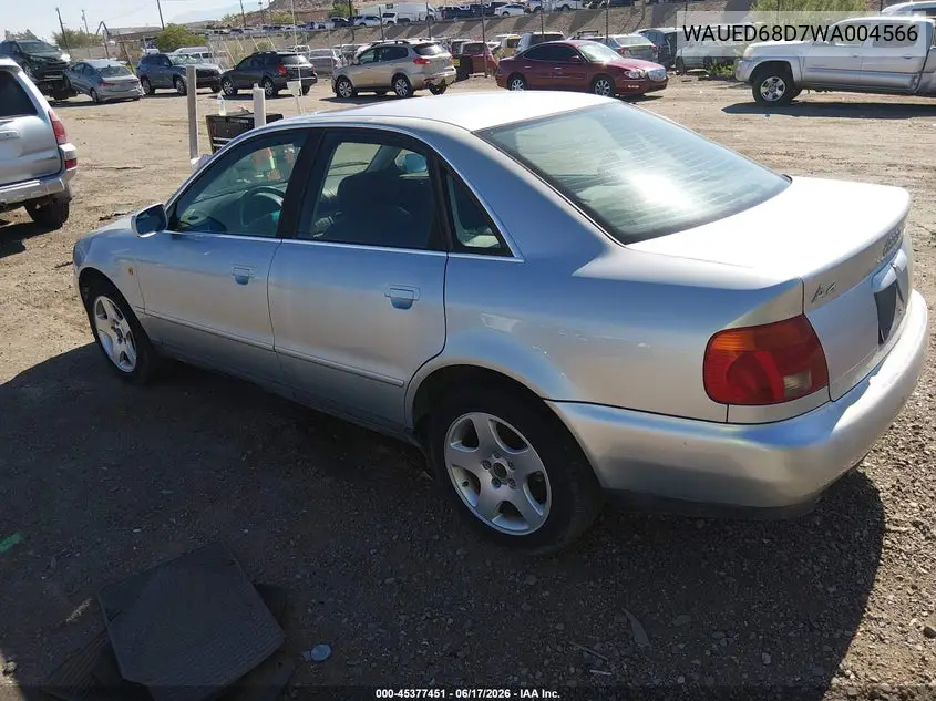 1998 Audi A4 2.8 (A5) Quattro/2.8 (M5) Quattro VIN: WAUED68D7WA004566 Lot: 45377451