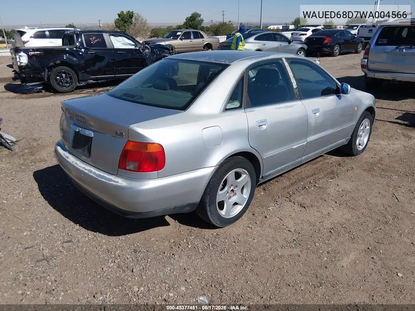 1998 Audi A4 2.8 (A5) Quattro/2.8 (M5) Quattro VIN: WAUED68D7WA004566 Lot: 45377451