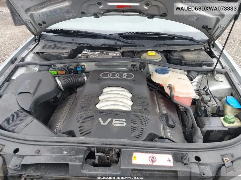 1998 Audi A4 2.8/2.8 (A5) Quattro VIN: WAUED68DXWA073333 Lot: 45554690