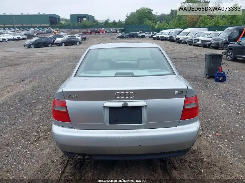 1998 Audi A4 2.8/2.8 (A5) Quattro VIN: WAUED68DXWA073333 Lot: 45554690