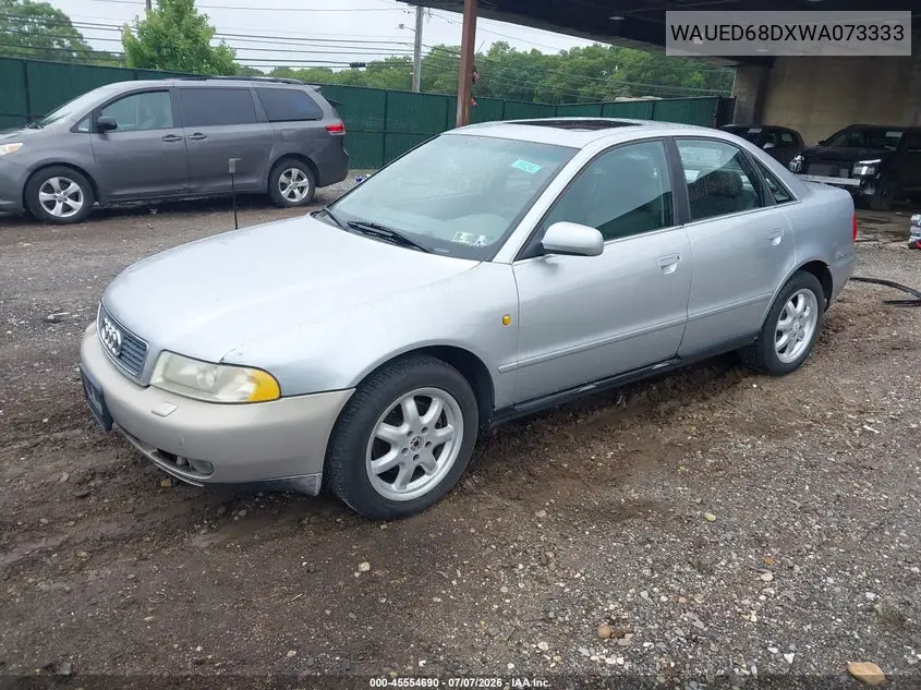 1998 Audi A4 2.8/2.8 (A5) Quattro VIN: WAUED68DXWA073333 Lot: 45554690