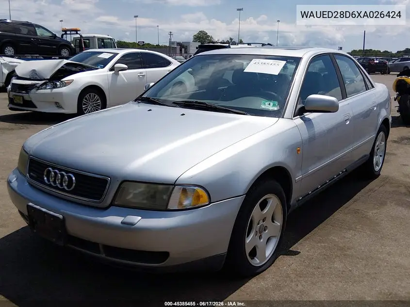 1999 Audi A4 2.8 VIN: WAUED28D6XA026424 Lot: 45385455