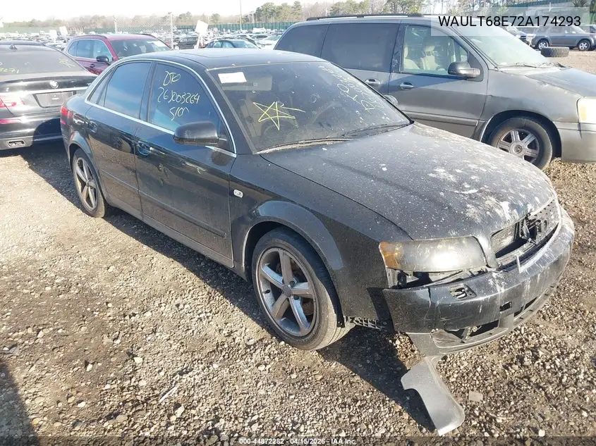 2002 Audi A4 3.0 VIN: WAULT68E72A174293 Lot: 44872282