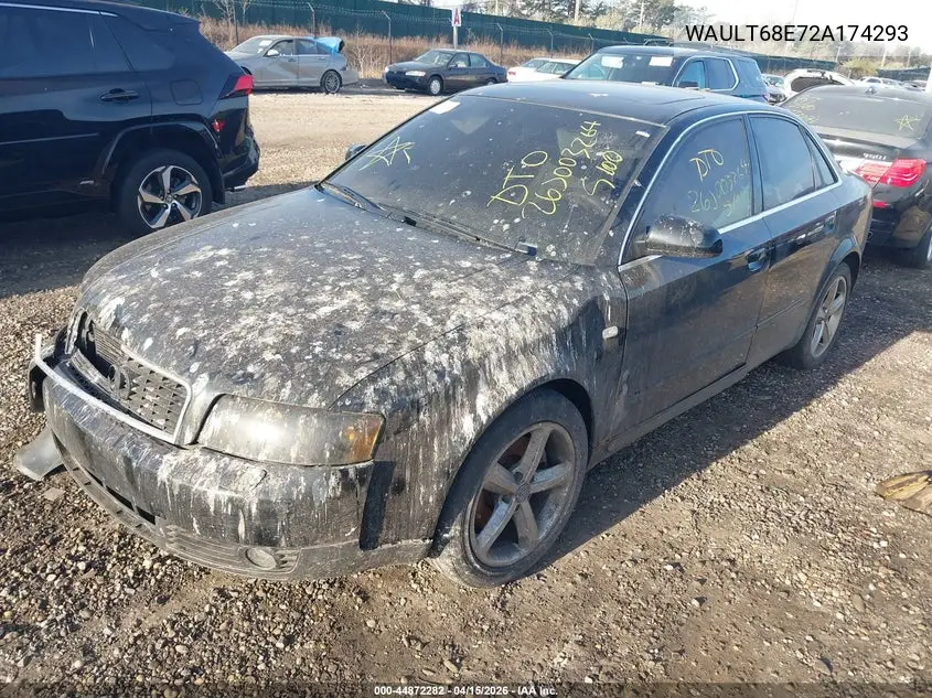 2002 Audi A4 3.0 VIN: WAULT68E72A174293 Lot: 44872282
