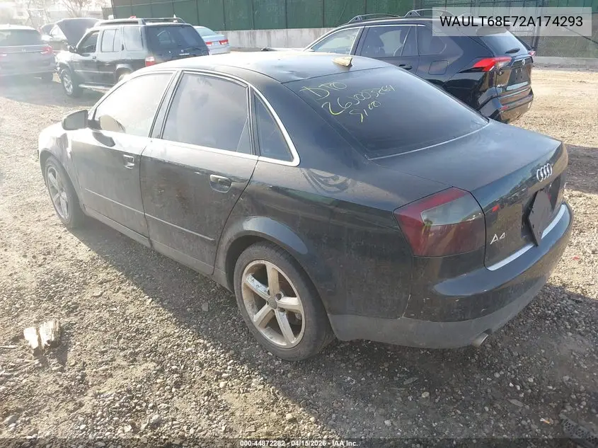 2002 Audi A4 3.0 VIN: WAULT68E72A174293 Lot: 44872282
