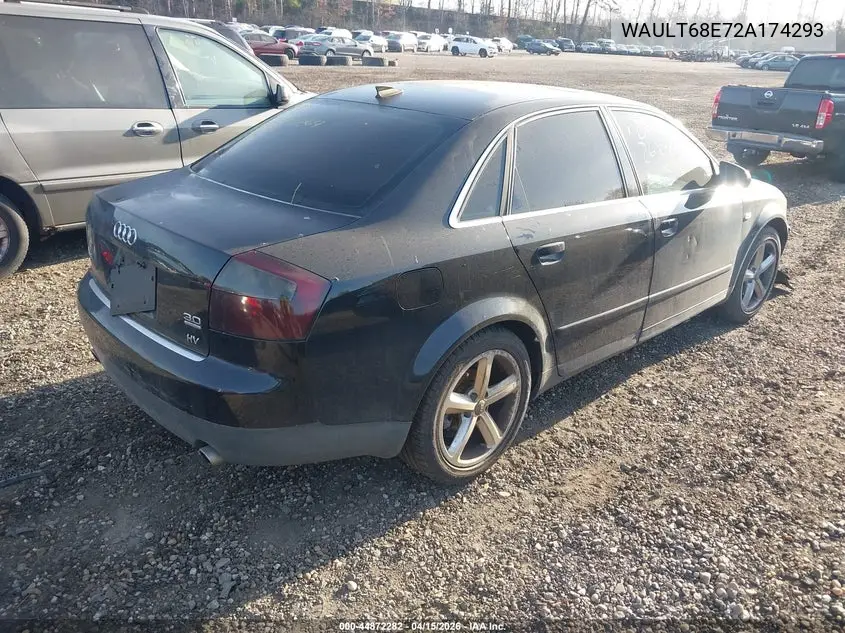 2002 Audi A4 3.0 VIN: WAULT68E72A174293 Lot: 44872282