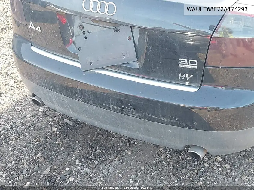 2002 Audi A4 3.0 VIN: WAULT68E72A174293 Lot: 44872282