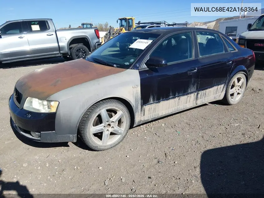 2002 Audi A4 1.8T VIN: WAULC68E42A163364 Lot: 45051145