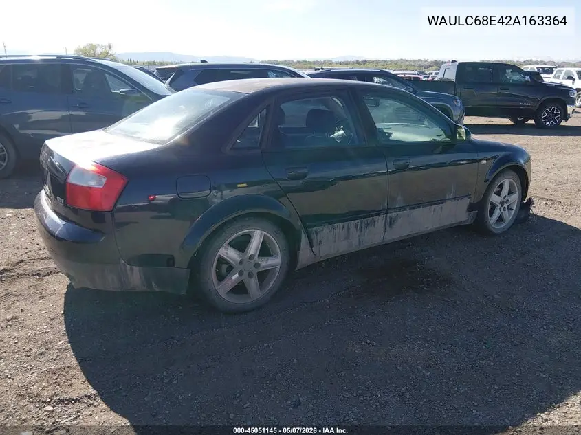 2002 Audi A4 1.8T VIN: WAULC68E42A163364 Lot: 45051145