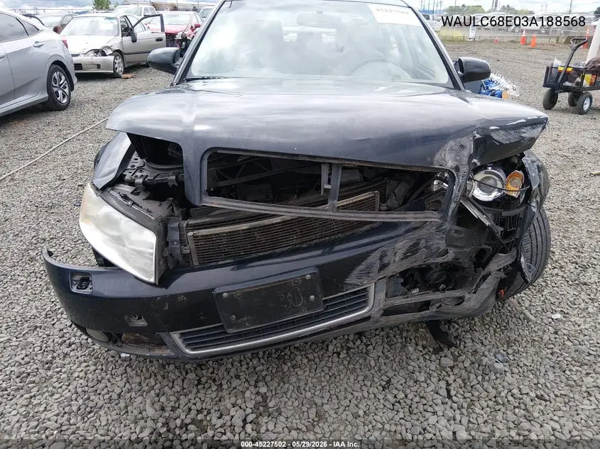 2003 Audi A4 1.8T VIN: WAULC68E03A188568 Lot: 45227502