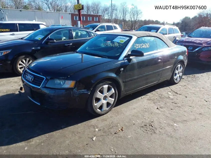 WAUDT48H95K007600 2005 Audi A4 3.0
