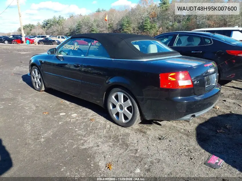 WAUDT48H95K007600 2005 Audi A4 3.0