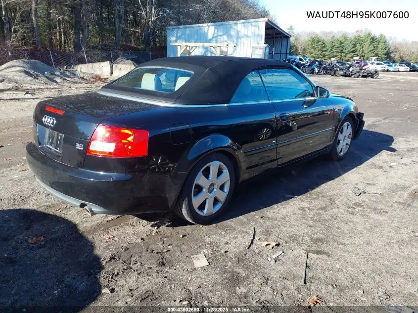 WAUDT48H95K007600 2005 Audi A4 3.0