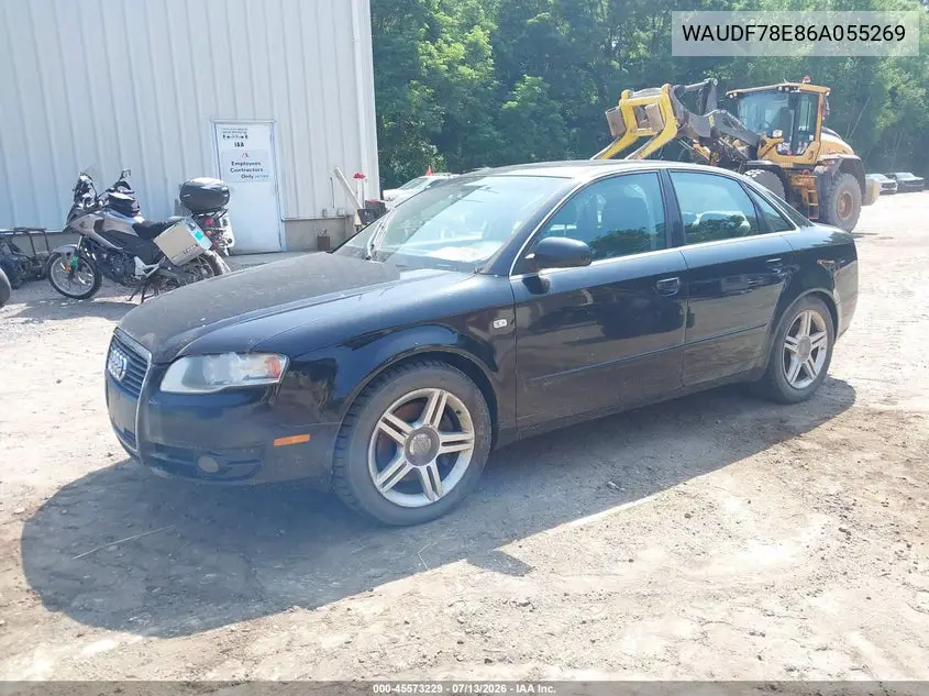 2006 Audi A4 2.0T VIN: WAUDF78E86A055269 Lot: 45573229