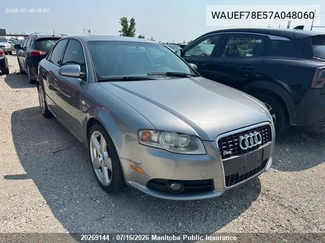 2007 Audi A4 2.0T S-Line Quattro VIN: WAUEF78E57A048060 Lot: 20269144