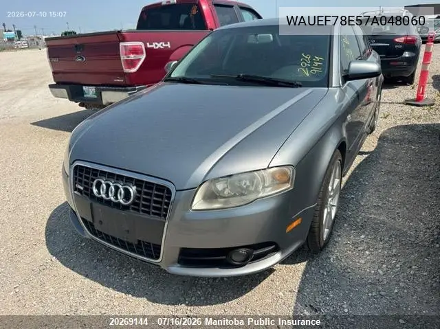 2007 Audi A4 2.0T S-Line Quattro VIN: WAUEF78E57A048060 Lot: 20269144