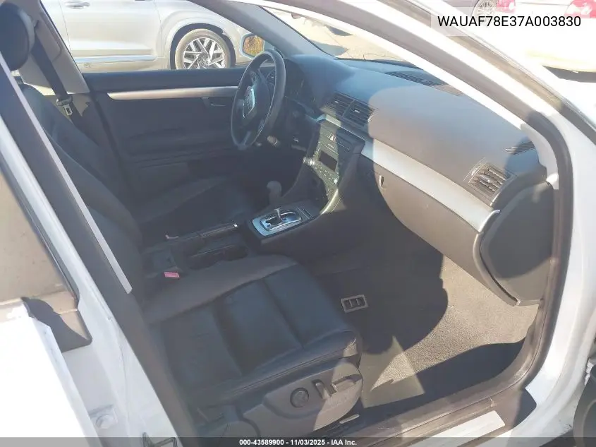 WAUAF78E37A003830 2007 Audi A4 2.0T