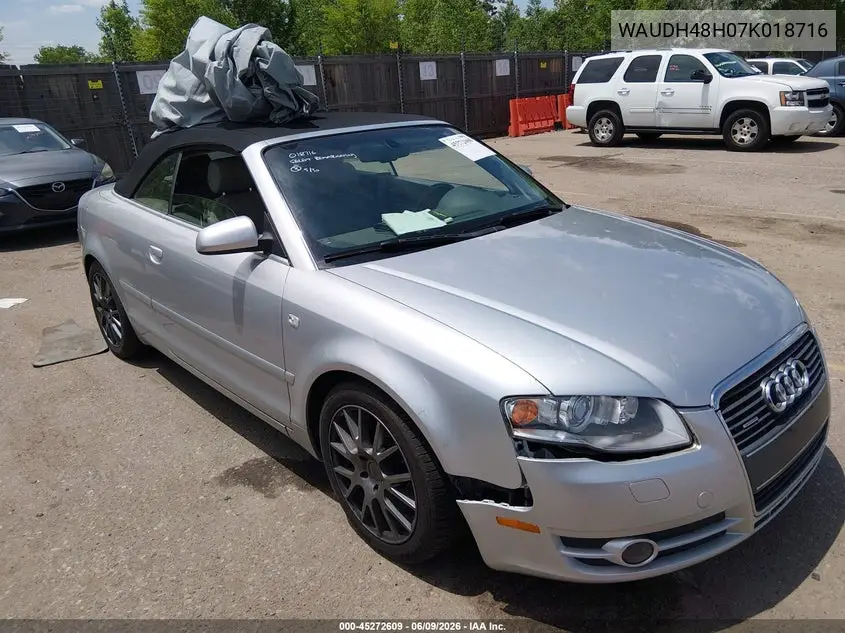 2007 Audi A4 3.2 VIN: WAUDH48H07K018716 Lot: 45272609