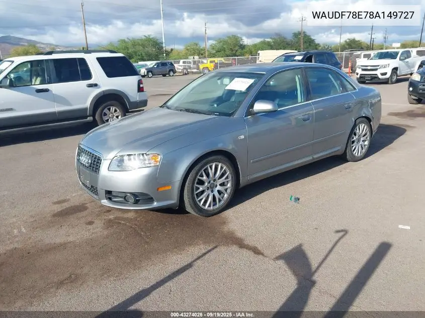 WAUDF78E78A149727 2008 Audi A4 2.0T/2.0T Special Edition