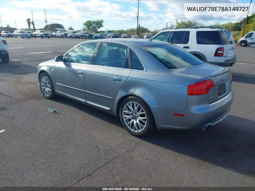 WAUDF78E78A149727 2008 Audi A4 2.0T/2.0T Special Edition