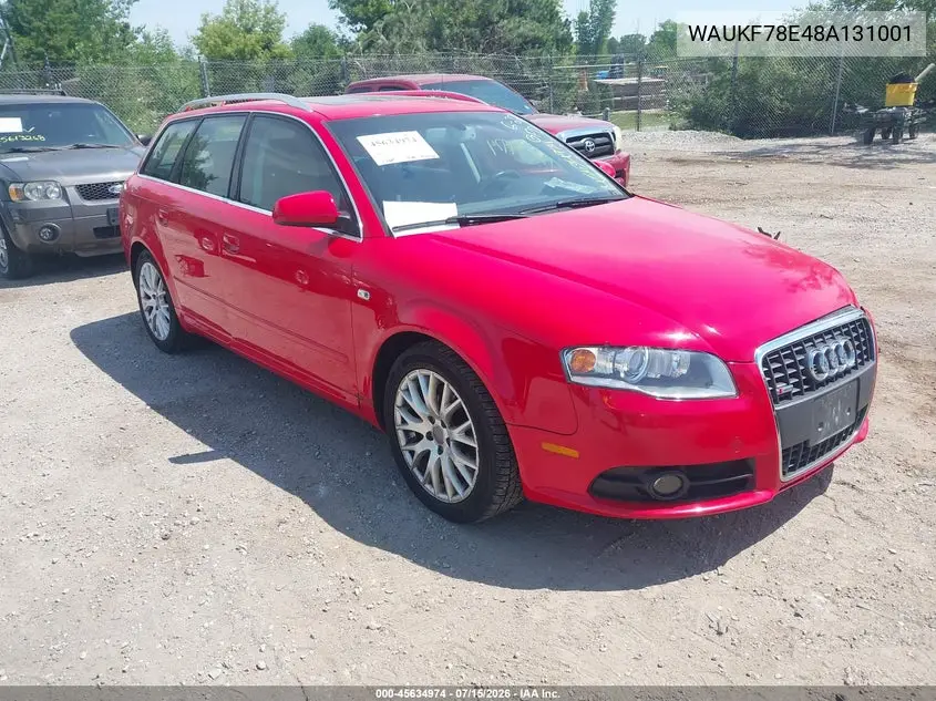 2008 Audi A4 2.0T Avant Special Edition VIN: WAUKF78E48A131001 Lot: 45634974