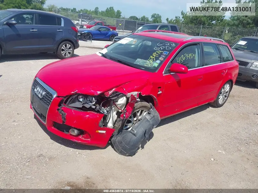 2008 Audi A4 2.0T Avant Special Edition VIN: WAUKF78E48A131001 Lot: 45634974