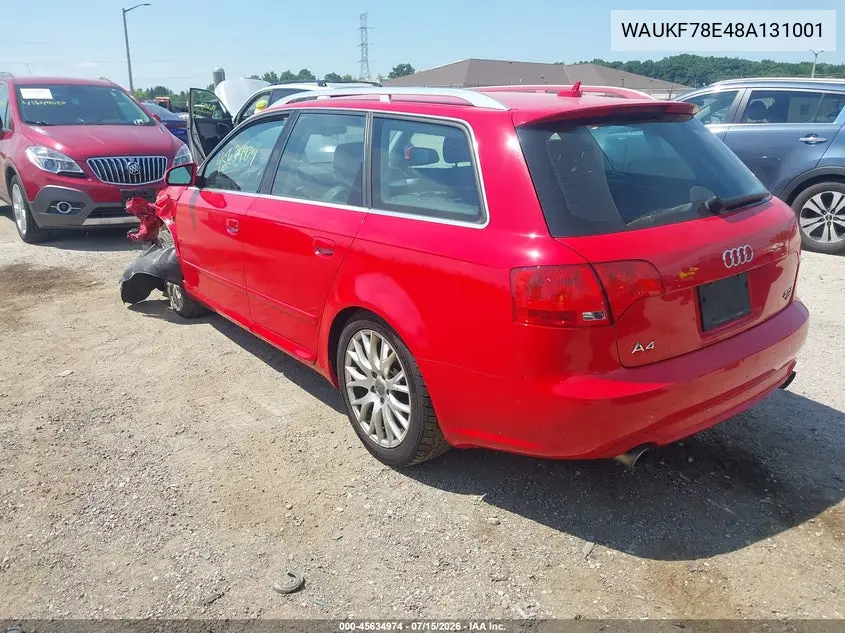 2008 Audi A4 2.0T Avant Special Edition VIN: WAUKF78E48A131001 Lot: 45634974