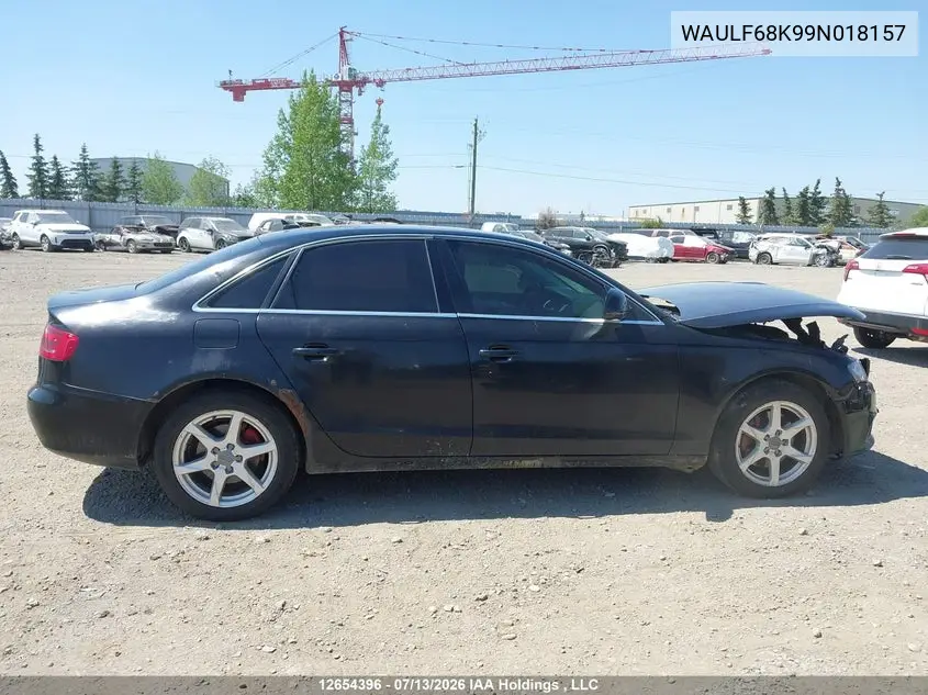 2009 Audi A4 2.0T Quattro VIN: WAULF68K99N018157 Lot: 12654396
