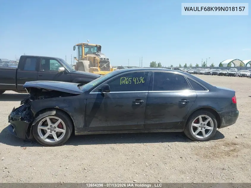2009 Audi A4 2.0T Quattro VIN: WAULF68K99N018157 Lot: 12654396