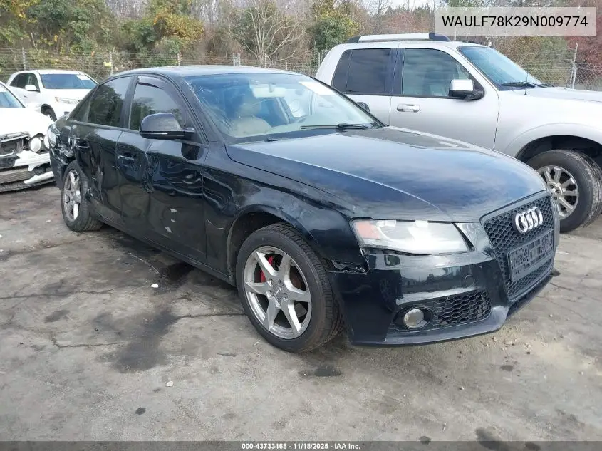 WAULF78K29N009774 2009 Audi A4 2.0T Premium