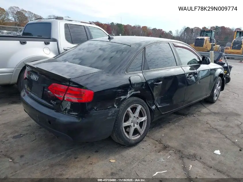 WAULF78K29N009774 2009 Audi A4 2.0T Premium