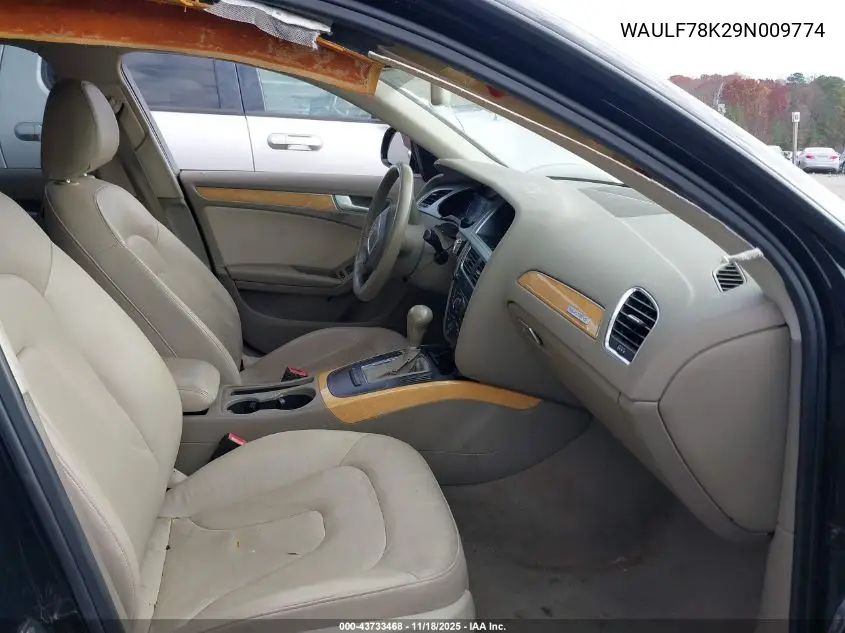 WAULF78K29N009774 2009 Audi A4 2.0T Premium