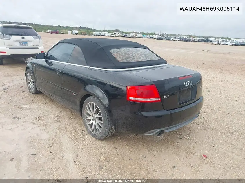 2009 Audi A4 2.0T/2.0T Special Edition VIN: WAUAF48H69K006114 Lot: 45628068