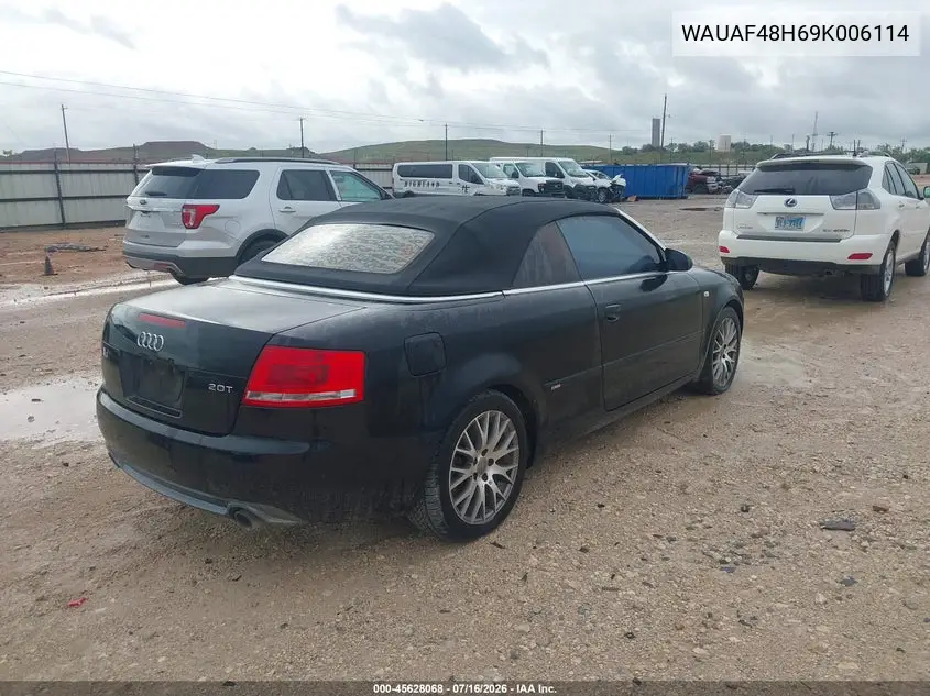 2009 Audi A4 2.0T/2.0T Special Edition VIN: WAUAF48H69K006114 Lot: 45628068