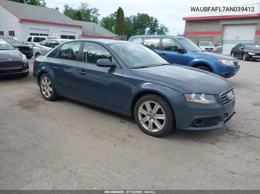 2010 Audi A4 2.0T Premium VIN: WAUBFAFL7AN039412 Lot: 45626486