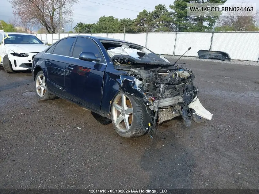 2011 Audi A4 Prestige VIN: WAUKFCFL8BN024463 Lot: 12611618