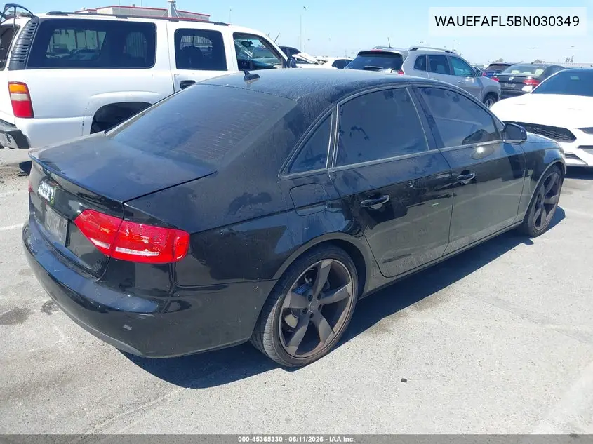 2011 Audi A4 2.0T Premium VIN: WAUEFAFL5BN030349 Lot: 45365330